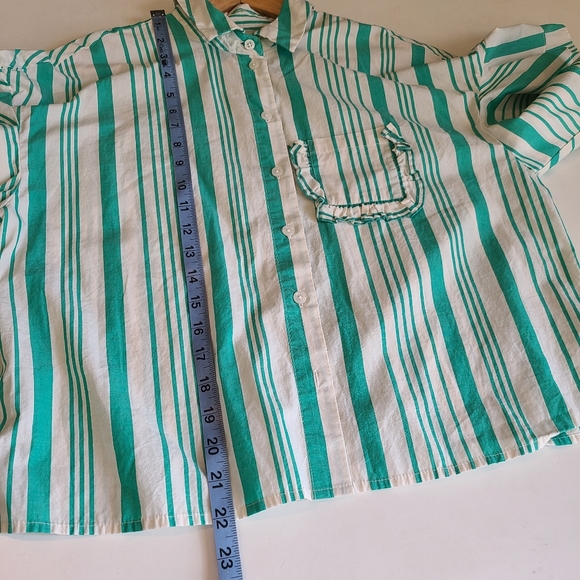 A New Day Strip Button Down Short Sleeve Shirt - Picture 4 of 8